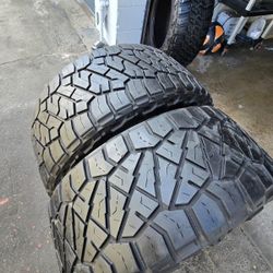 only 2 used tires Lt33x12.50r20 
Nitto ridgerappler 
Toyo RT trail 
$220.00 both