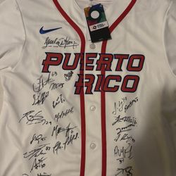 Puerto Rico WBC Signed Jersey