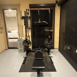 Workout Bench, Weights, Pull Down
