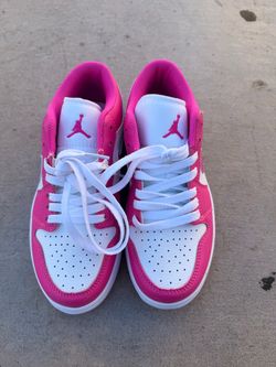 Air Jordan 1 Low Pink and White Sneakers