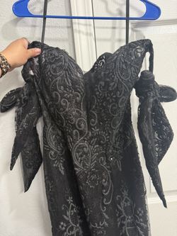 Off The Shoulder Black Dress
