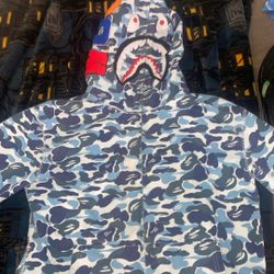 Light Blue Camo Bape Hoodie 