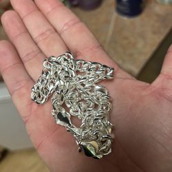 10mm 21” Cuban Italian 925 sterling necklace
