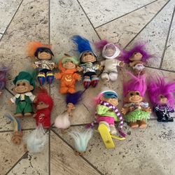 Neat lot of ugly vintage trolls troll dolls action figures 1990s collectibles 