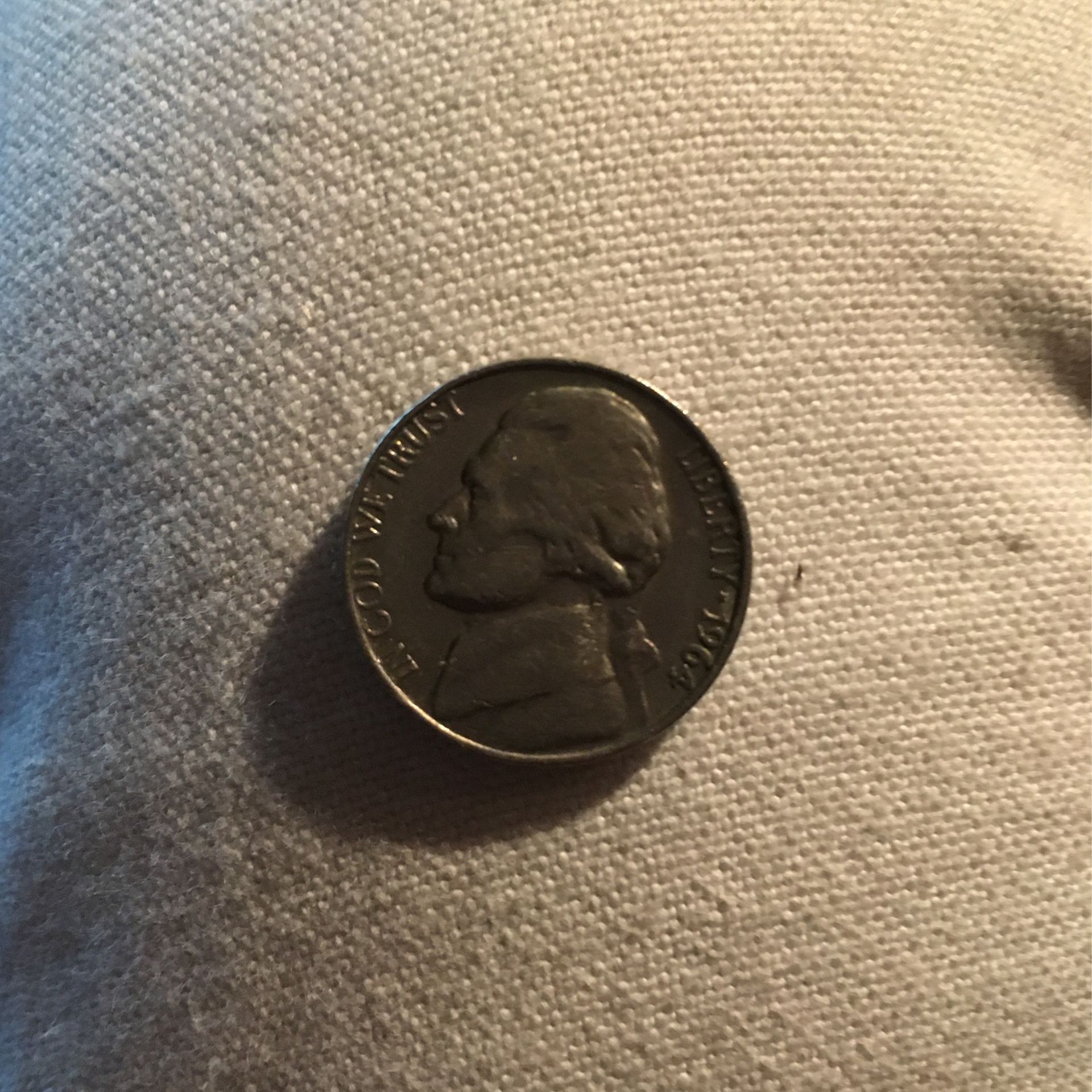 1964 Nickel No Mint Mark Coin Error