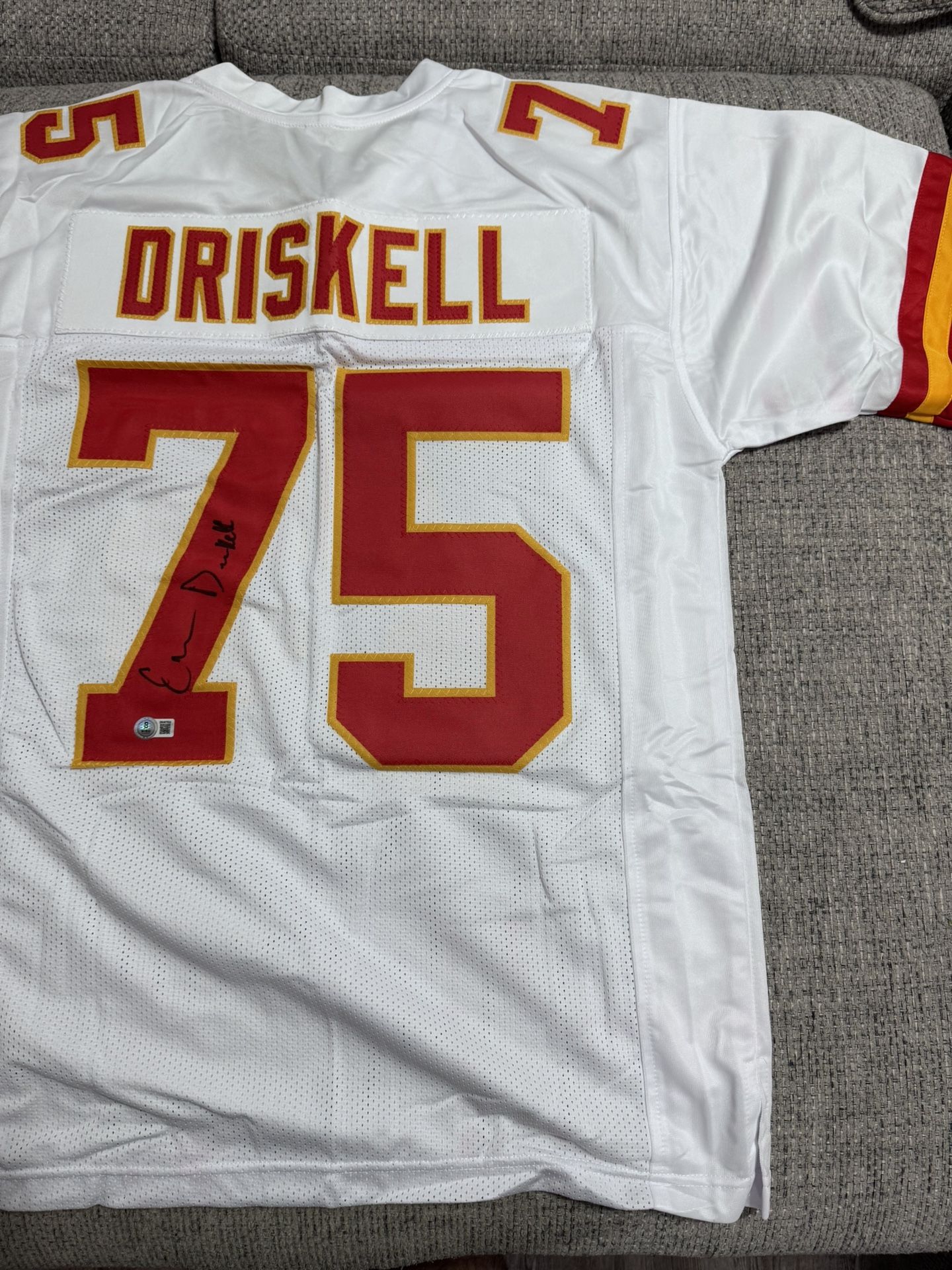 Ethan Driskell Signed Autograph Custom Jersey - Beckett Coa - Kansas City Chiefs