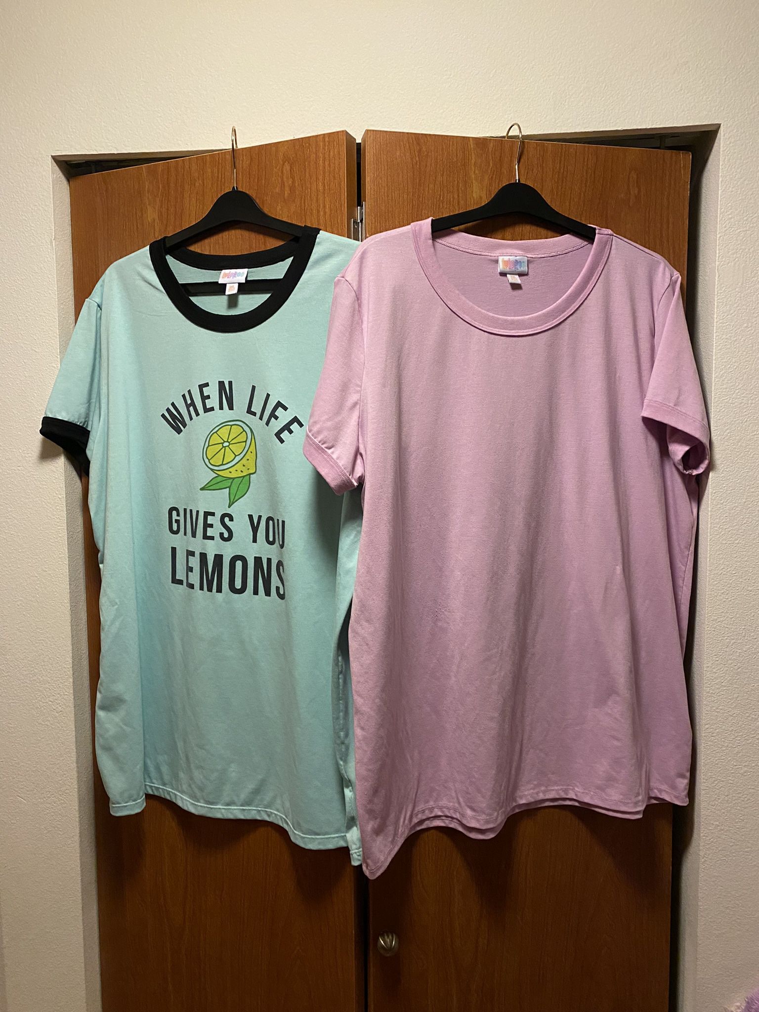 LuLaRoe; Bundle Of Two; Extra Long Short Sleeved T-Shirt 3XL