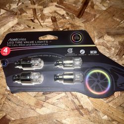 4x LED Tire Air Valve Cap Light Car Bike Wheel Stem Cap Light Lamp Bulb