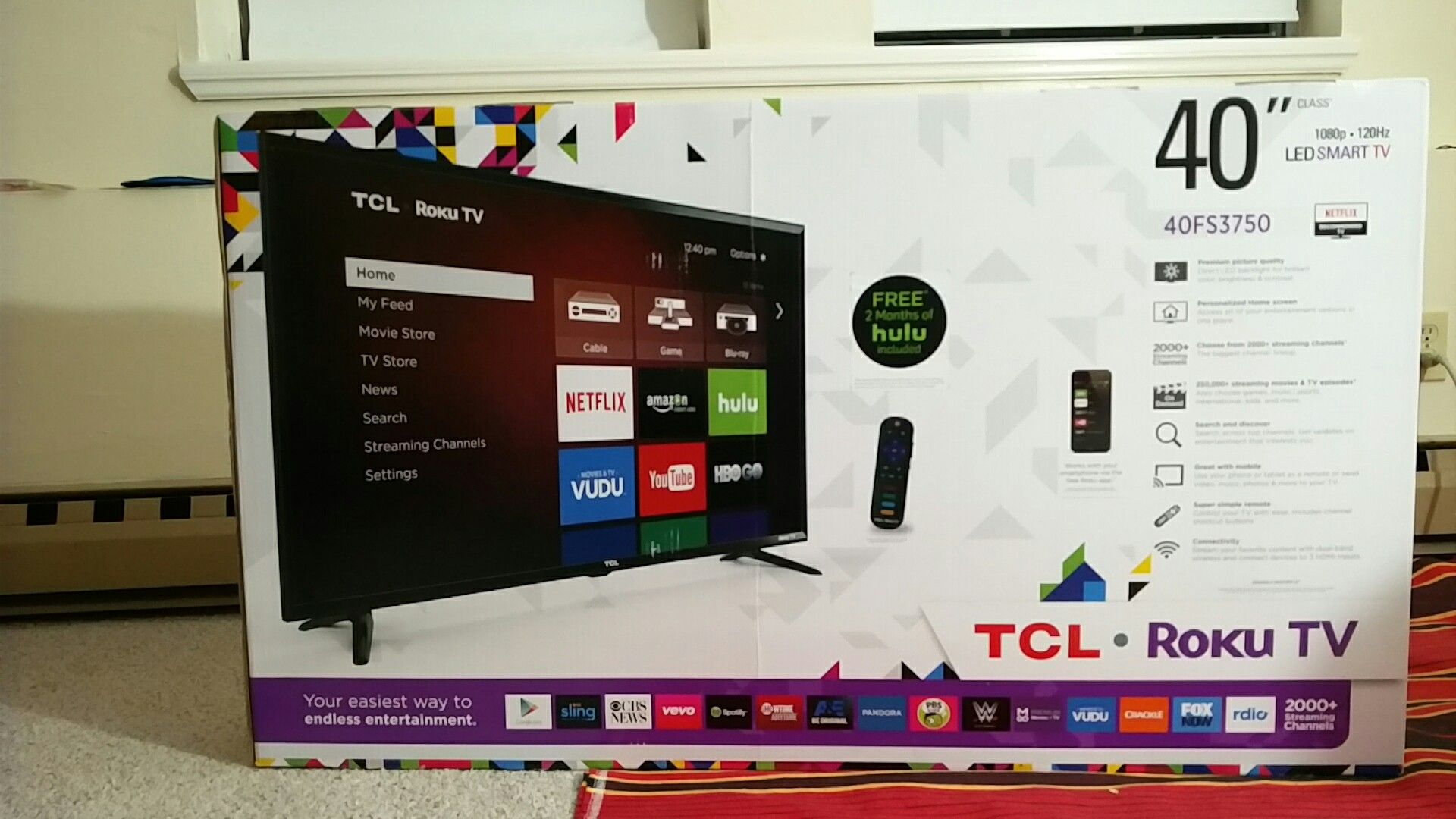 TCL Roku - LED Smart TV - 40'' 1080p .120hz