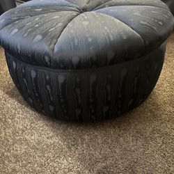 Black Round Ottoman/Couches Set