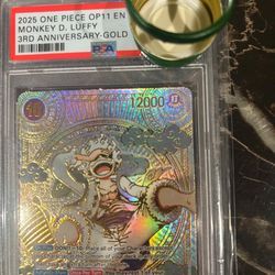 3rd anniversary gold gear 5 luffy sp psa 10