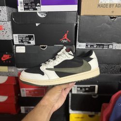 Jordan 1 Low Travis Scott Olive size 12W 10.5M VNDS