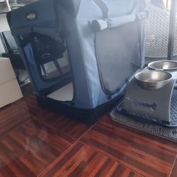 Soft-sided Deluxe EliteField Dog Crate. 4 Doors. Foldable. Take Your Friend On Summer Vacation!