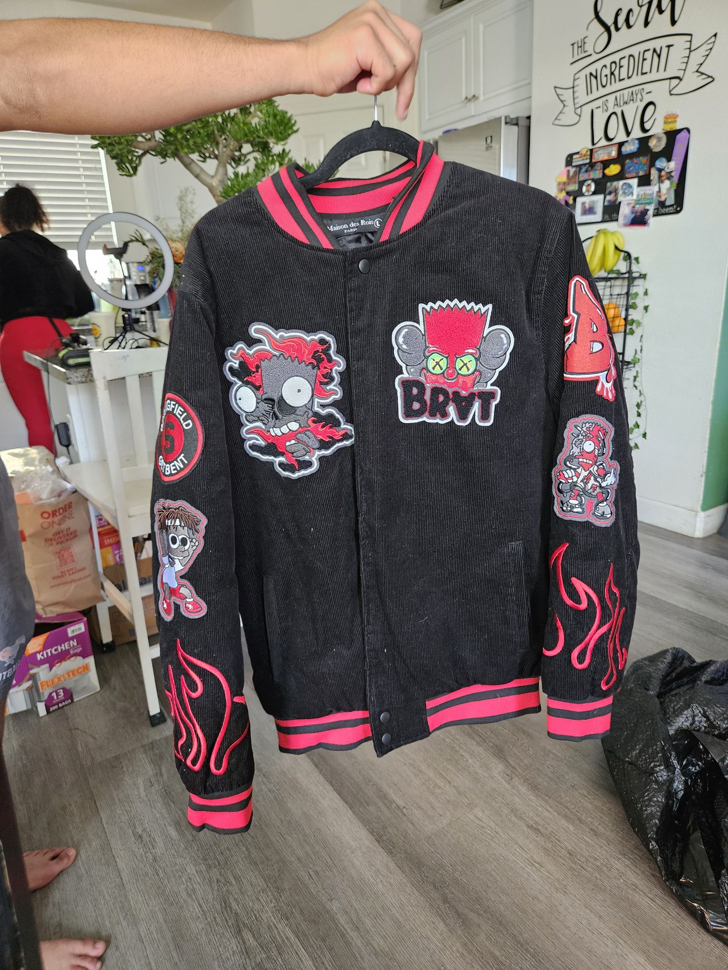 Hudson Bart Simpson varsity jacket NEVER WORN