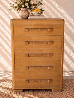 The Golden Hour Chest — Vintage 5-Drawer Dresser