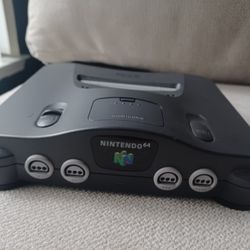 Nintendo 64 With Two Controllers. 