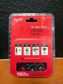 Milwaukee 49-16-2715 Replacement 16" Saw Chain for 2727-20 Chainsaw