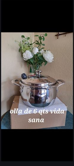 OLLA DE 6 QT DE ACERO INOXIDABLE 5-PLY VIDA SANA PRINCESS HOUSE 🌻