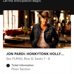 Floor Seats For Jon Pardi 