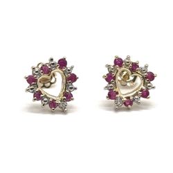 10K YG Stone/Diamond Earrings EPJ028224