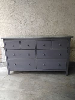 IKEA HEMNES DRESSER WITH GLASS ON TOP
