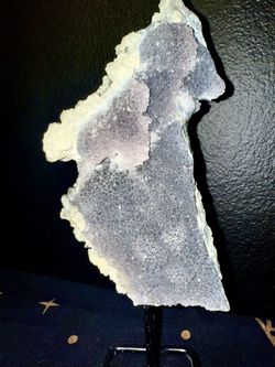 Large Grape Agate / Amethyst Flower Cluster on Stand – High Quality Specimen