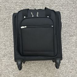 16 Inch Black Water Resistant Rolling Laptop Case with Telescopic Handle