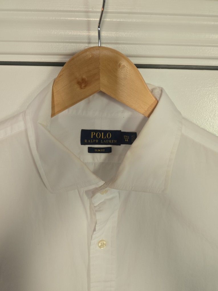 Polo Dress Shirt 17 1/2 White