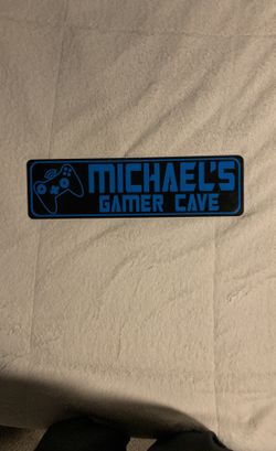 “Michael’s Gamer Cave” Sign