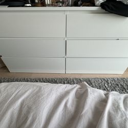 IKEA Malm 6 Drawer Dresser White