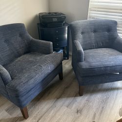 2 Blue Chairs