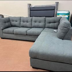 🍄 Maier 2-Piece Sectional With Chaise | Sectional-Gray | Sofa | Loveseat | Couch | Sofa | Sleeper| Living Room Furniture