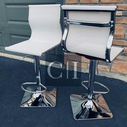 New 2 White Bar Stools 