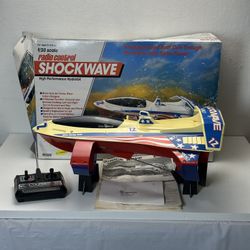 Vintage 1985 Nikko Shockwave R/C Hydrofoil Boat 1/30 Scale w/ Box FOR PARTS