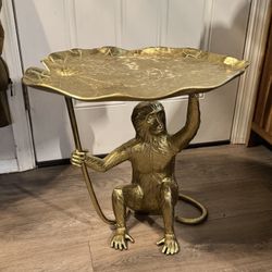 Gold Monkey Table / Tray Holding Leave 