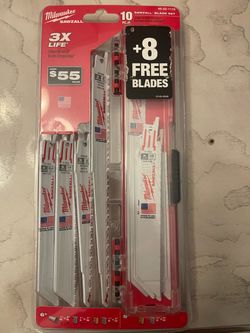 Milwaukee sawzall bi-metal reciprocating saw blade set10pc 6/9 wood metal