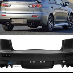 Fits 08-15 Mitsubishi Lancer Sedan EVO X Style Rear Bumper Cover Conversion PP