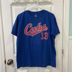 Chicago Cubs Starlin Castro MLB Blue Majestic T-Shirt