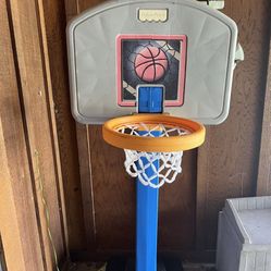 Basketball Hoop, No Ball,  Extended To 6’