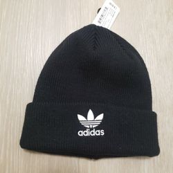 Women's Adidas Originals Trefoil Beanie #CK2438 Black White