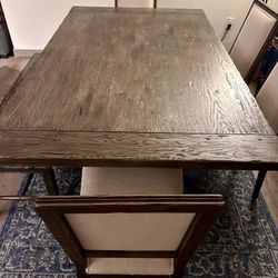 Artisan, Solid, Rustic Wood Dining Table (Seats 6)