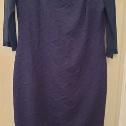 Ladies Sz 14 Navy Blue New! Dress