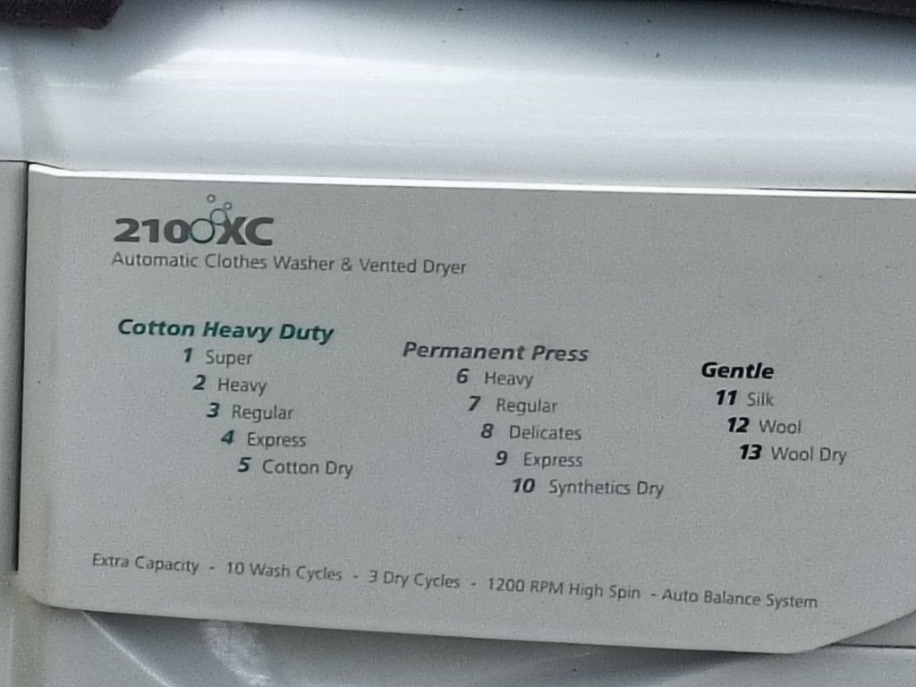 Washer/Vented Dryer Combo