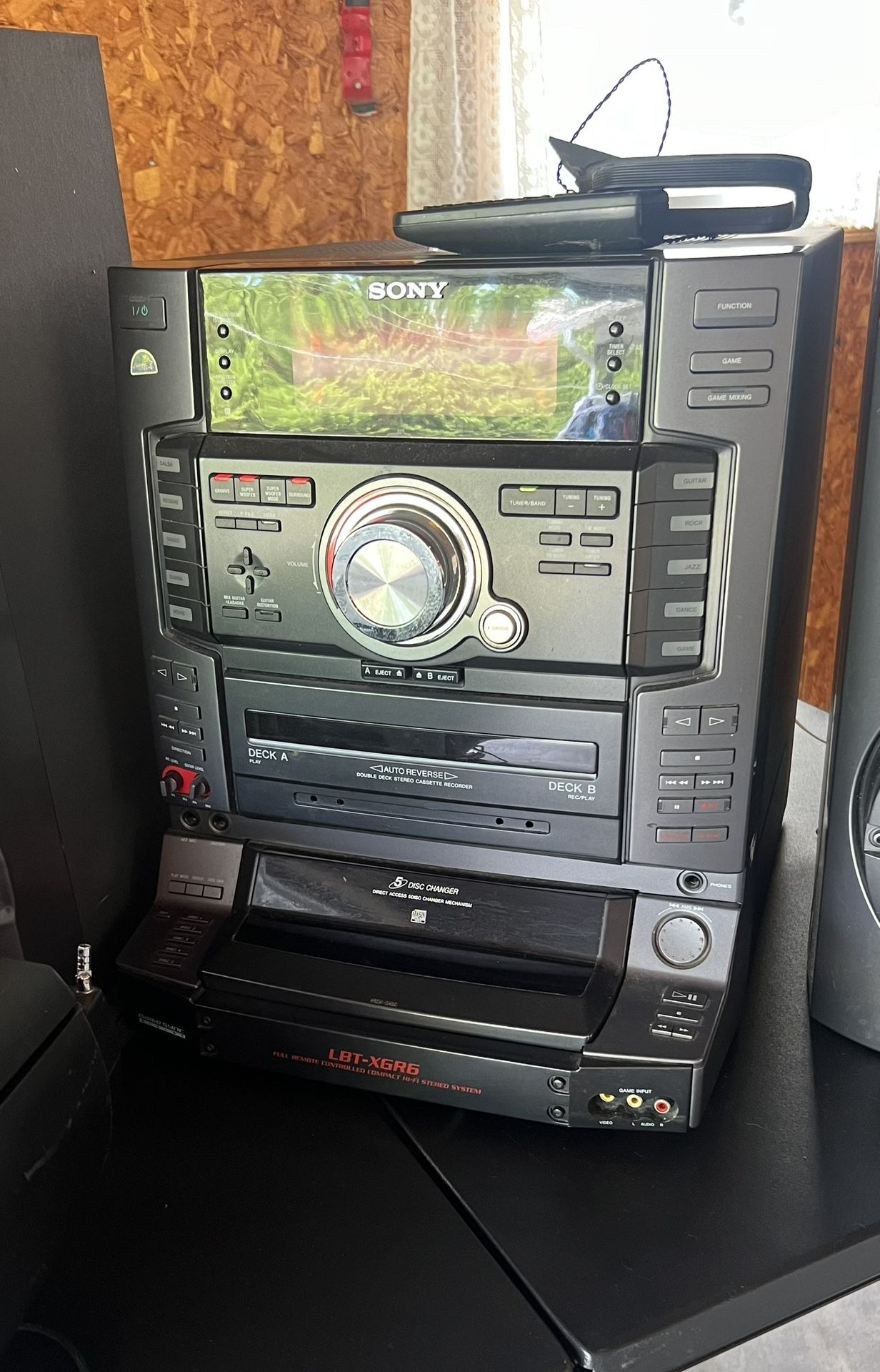 Sony Black and Silver Boombox with CD and Cassette