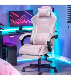 Gaming Chair, Video Game Chairs with Footrest and Lumbar Support, Computer Chair for Adults with Extended Backrest, Ergonomic Reclining Silla Gamer, L