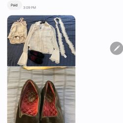 Woman's Dress Shirt, Shoes , And Blouse