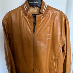 Perry Ellis Men’s Large Leather Jacket – Brand New! 🧥