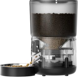 Smart Pet Feeder 4L | Automatic Cat & Dog Feeder with Stainless Steel Bowl, Anti-Clog Design & Battery Backup | Programmable Timer for Daily Meals (Bl