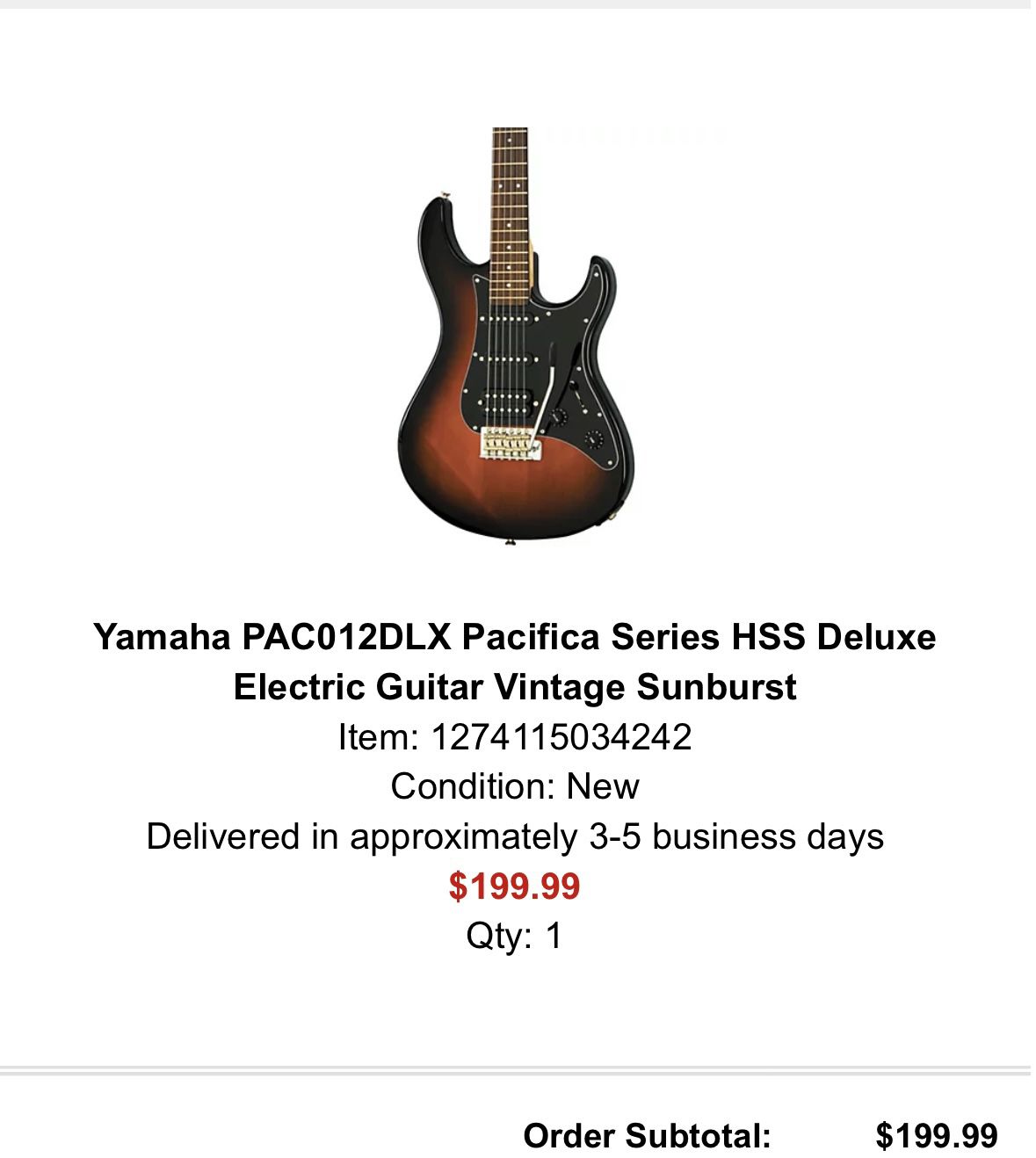 Electric Guitar Pacifica 