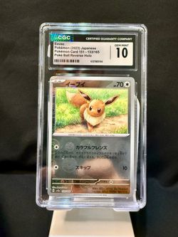 The Pokémon Company Eevee CGC Gem Mint 10 JP 2023 133/165 Reverse Holo 151